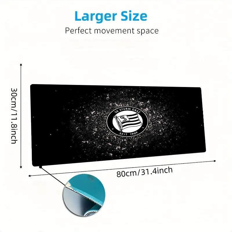 SK Sturm Graz Large Size Mouse Pad Large Gaming Table Cushion Non-slip Laptop Tablet Big Mousepad XXL Mat Mini PC Playmat With Lock edge