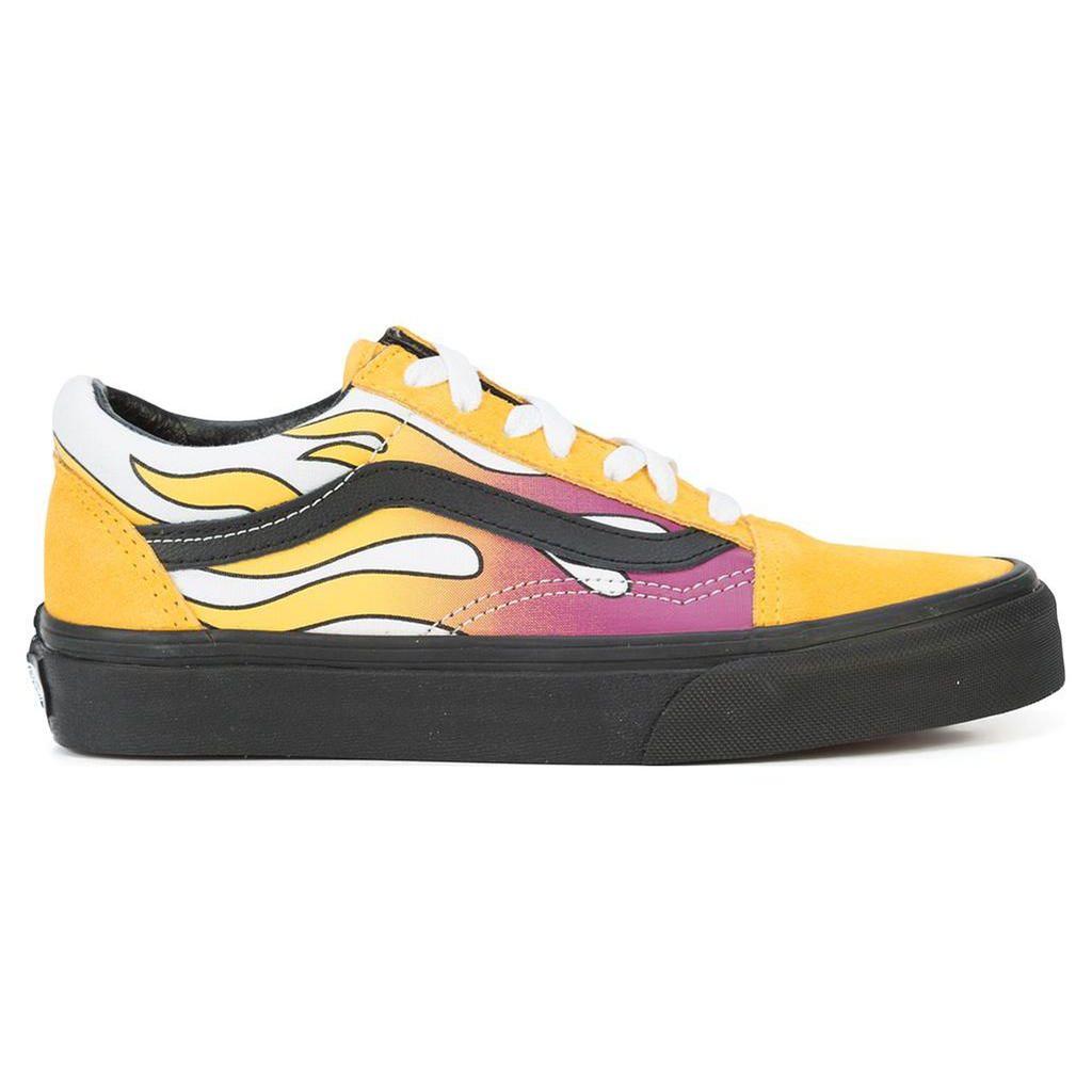 Vans Old Skool Flames Unisex Sneakers Yellow Black VN0A38G1QMK