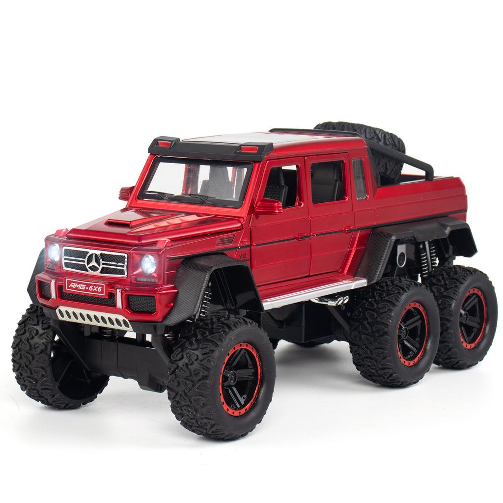 1:22 Mercedes-Benz G63 AMG 6X6 Внедорожник SUV Модель Автомобиля из Сплава Металлическая Литая Игрушки Звук Свет Автомобиль Подарки для Детей A72