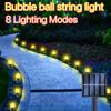 Солнечный грунтовый светильник-глобус с пузырьками, 20 светодиодов, садовый светильник для дорожек, наружный водонепроницаемый, ландшафтное освещение, лампы для садов, патио, газонов, вечеринок