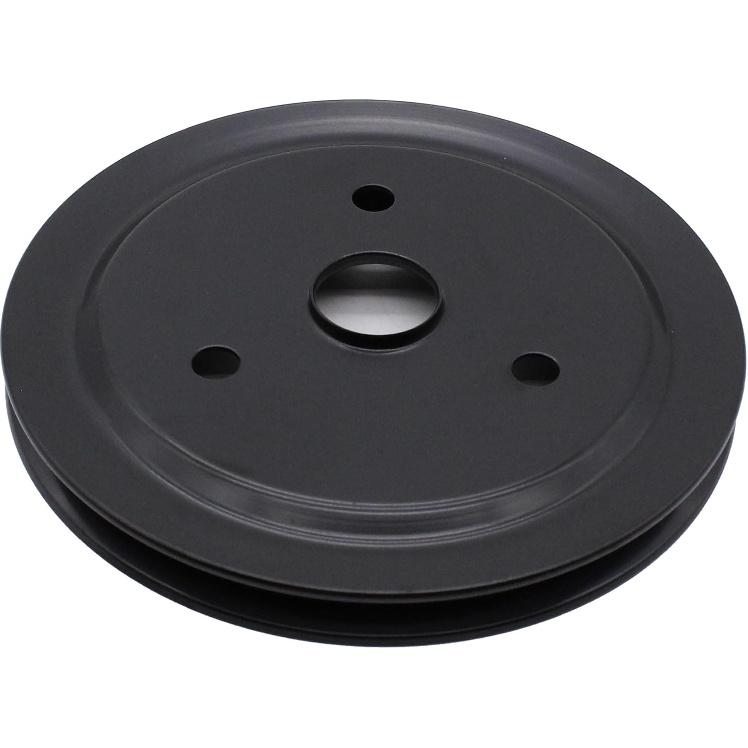Black Steel Crankshaft Pulley Single-Groove SWP Short Water Pump - Compatible with Small Block Chevy SBC 262 265 267 283 302 305 307 327 350 400
