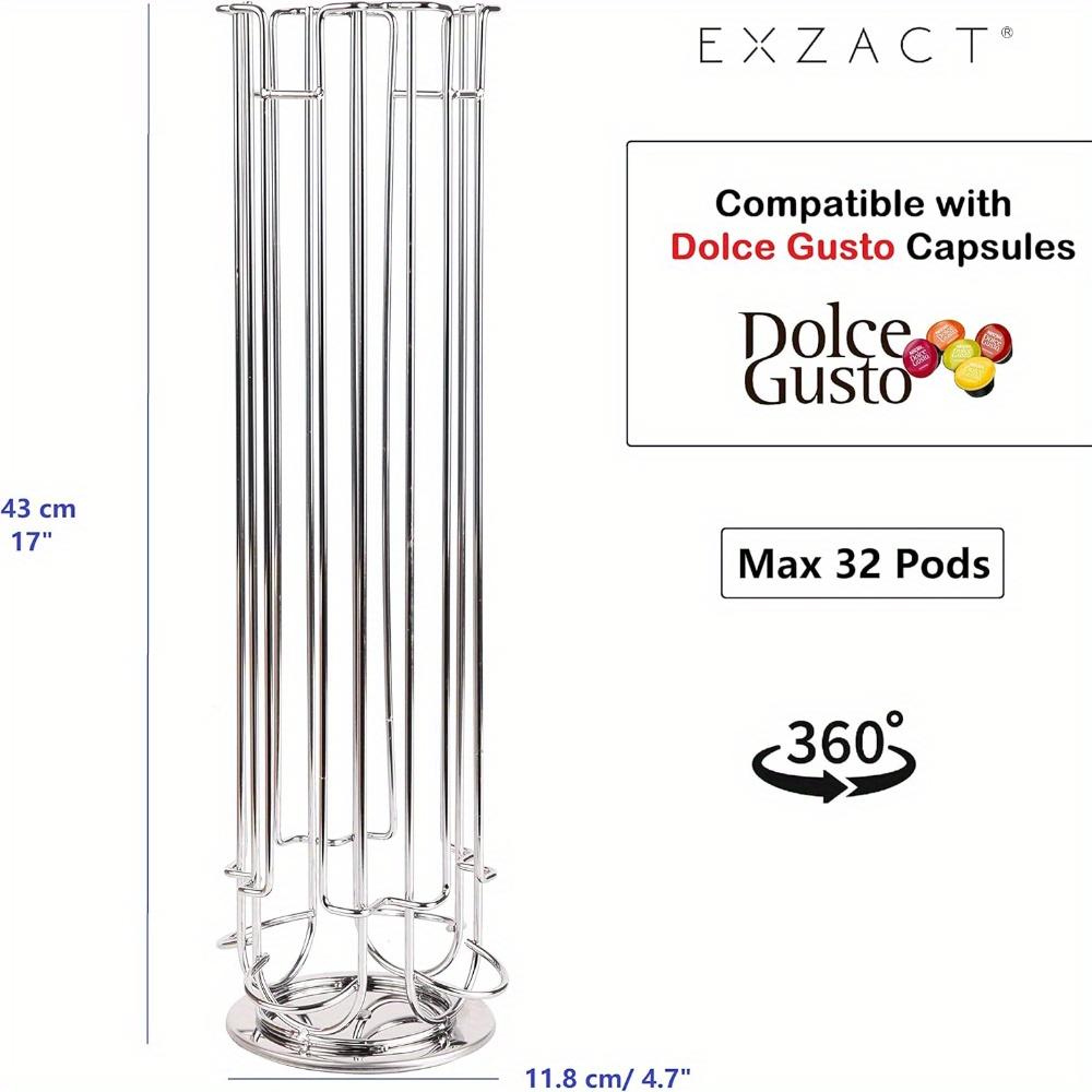 Держатель для кофейных капсул, 1 шт., совместим с капсулами Dolce Gusto (32pcs) - Подставки для кофейных капсул Вращающаяся стойка для держателей капсул для кофе