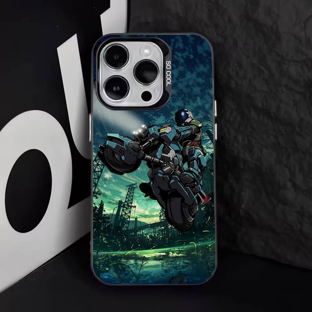 R-Roboteches M-Macross (1) Чехол для телефона для iPhone 17,16,15,14,13,12,11,Pro,Max,Plus,E,Air,Mini Черный ТПУ Чехол