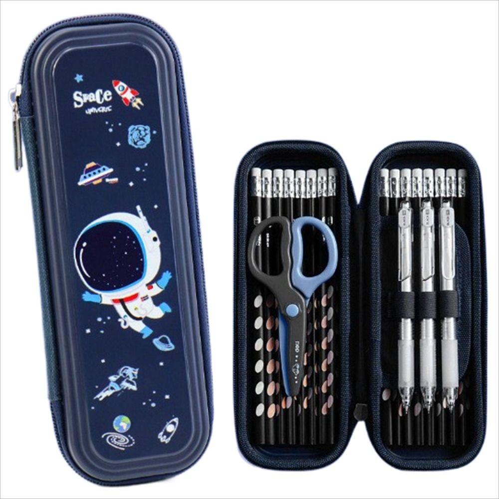 Канцелярская коробка большой емкости, водонепроницаемая коробка для карандашей, пенал для хранения, пенал для астронавтов, для мальчиков и девочек
