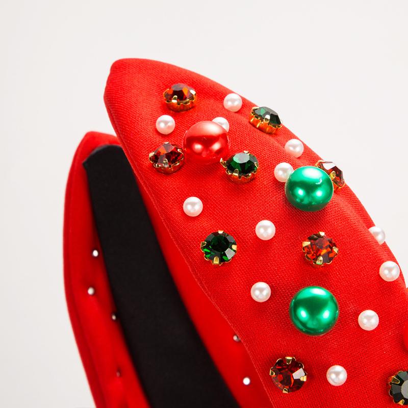 Christmas Headband Fashion Beads Rhinestone Christmas Hair Accessories For Women