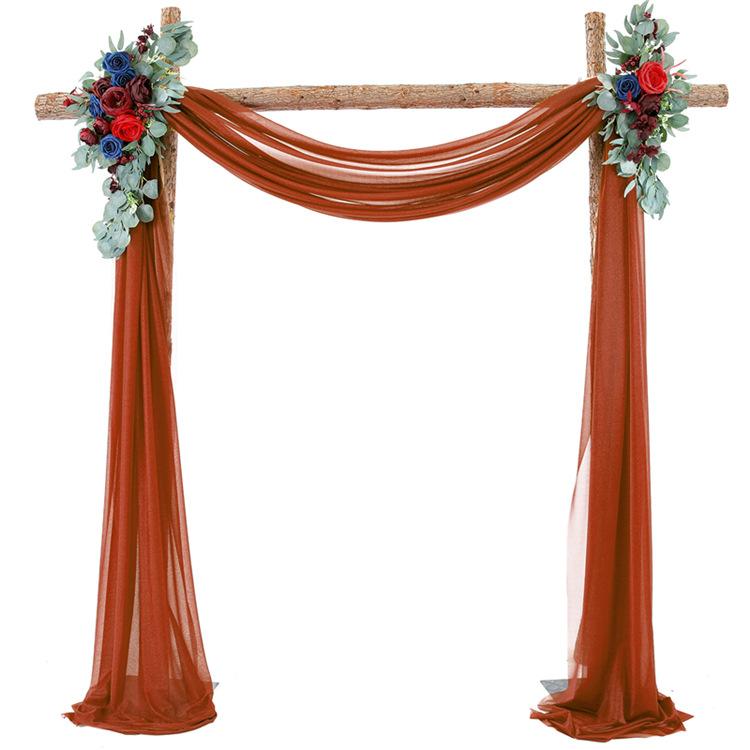 6/3 Meters Wedding Arch Drape Fabric Sheer Chiffon Tulle Curtain Draping Backdrop Party Supplies Home Drapery Ceremony Decoration