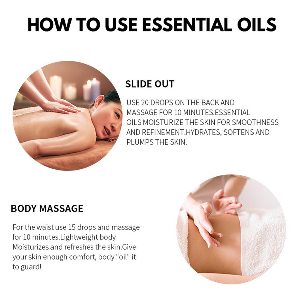 Lavender Eucalyptus Peppermint Essential Oil Trio, Hydrating Aromatherapy Oils for Home Spa, Relaxing Massage & Body Skin Care, 3 PCS Set