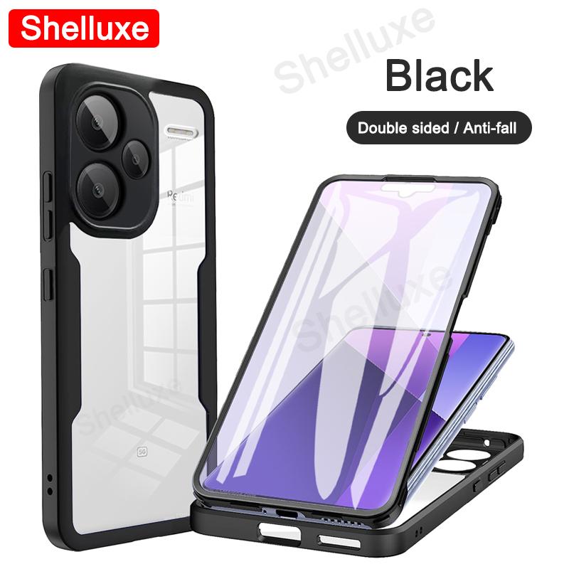 Для Redmi Note13 Pro+ 360 Полная защита Передняя+Задняя Прозрачный Чехол Shelluxe Для Xiaomi Redmi Note 13 Pro Plus Силиконовый Двусторонний Чехол