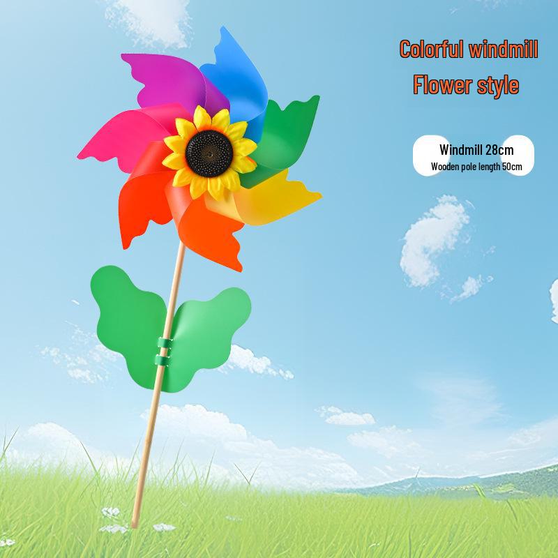 Большая прозрачная вращающаяся ветряная мельница из ПВХ - своими руками для детей, украшение на открытом воздухе