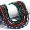 3x6mm Natural Stone Beads Agate Tiger Eye Malachite Rose Quartz Loose Flat Abacus Beads For Jewelry Making DIY Bracelet Necklace