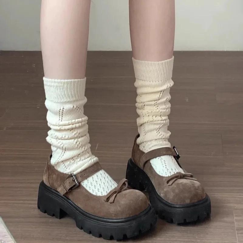 Lolita Shoes Women Japanese Mary Jane Shoes Women Vintage Girls Students JK Uniform High Heel Platform Shoes Cosplay Loafers