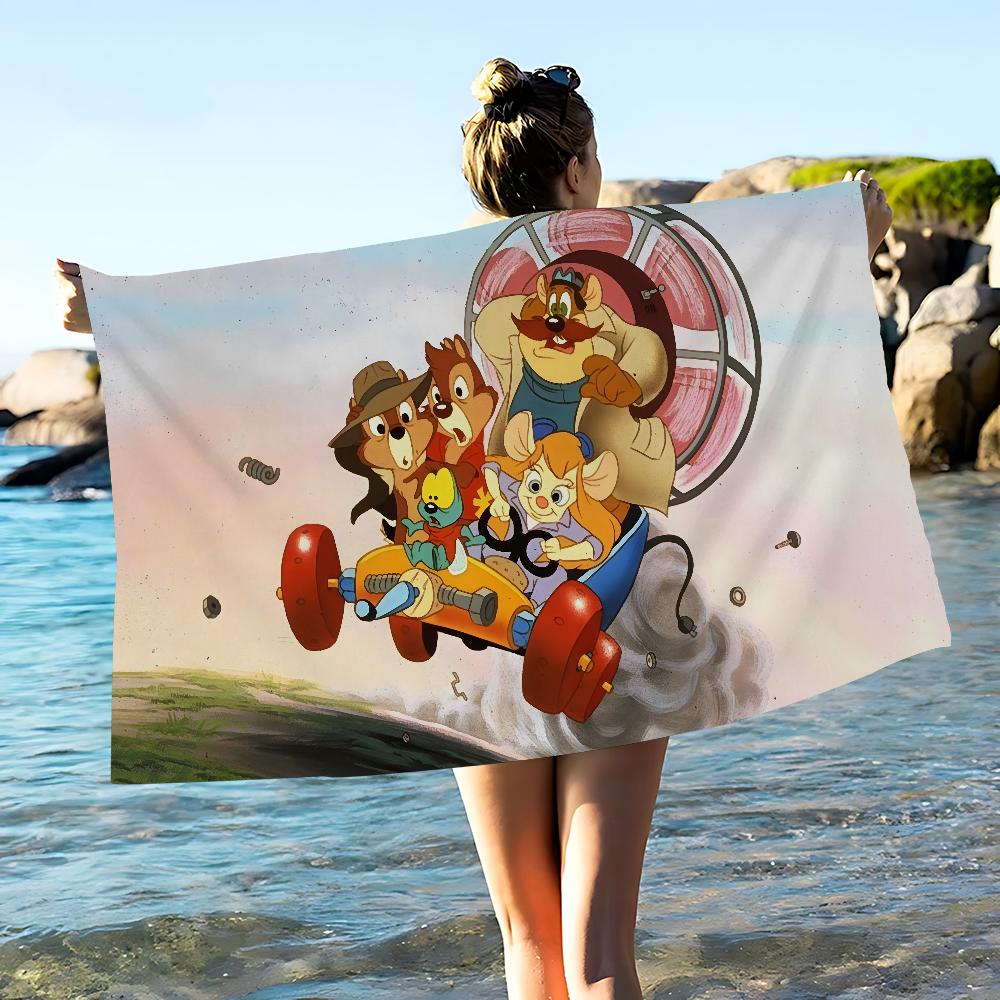 Чип и Дейл Спешат на Помощь Мультяшное Пляжное Полотенце Милое Каваий Декор Комнаты Ванной Девочки Дети Полотенца для Рук Для Ванной Душа