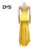 Lady Evening Dress One Shoulder Sleeveless Split Hem Solid Color Pleated Solid Color Prom Cocktail Party Maxi Dress Ball Gown