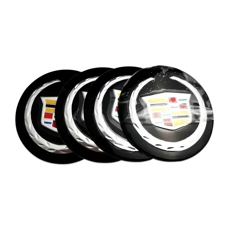 4pcs 56mm for Cadillac XT5 XTS CTS BLS SLS DTS SRX Escalade Tiburon Deville Car Wheel Center Hub Cap Rim Cover Emblem StickersIP0