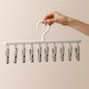 Стойка для сушки носков с 10 зажимами, многофункциональные зажимы для сушки на балконе студенческого общежития, зажимы для сушки нижнего белья