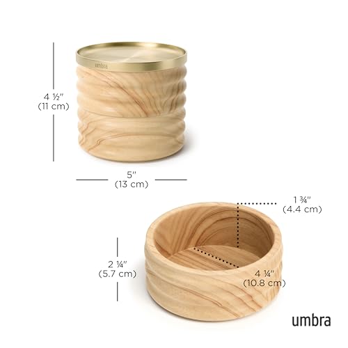 Официальная деревянная шкатулка Umbra Tesora, Натуральное хранилище для аксессуаров