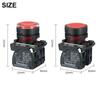 XB4 22mm Push Button Switch with LED Momentary Self-reset Power Button Switch with Light 12V 24V 220V 10A 1NO 1NC 2NO Red Green