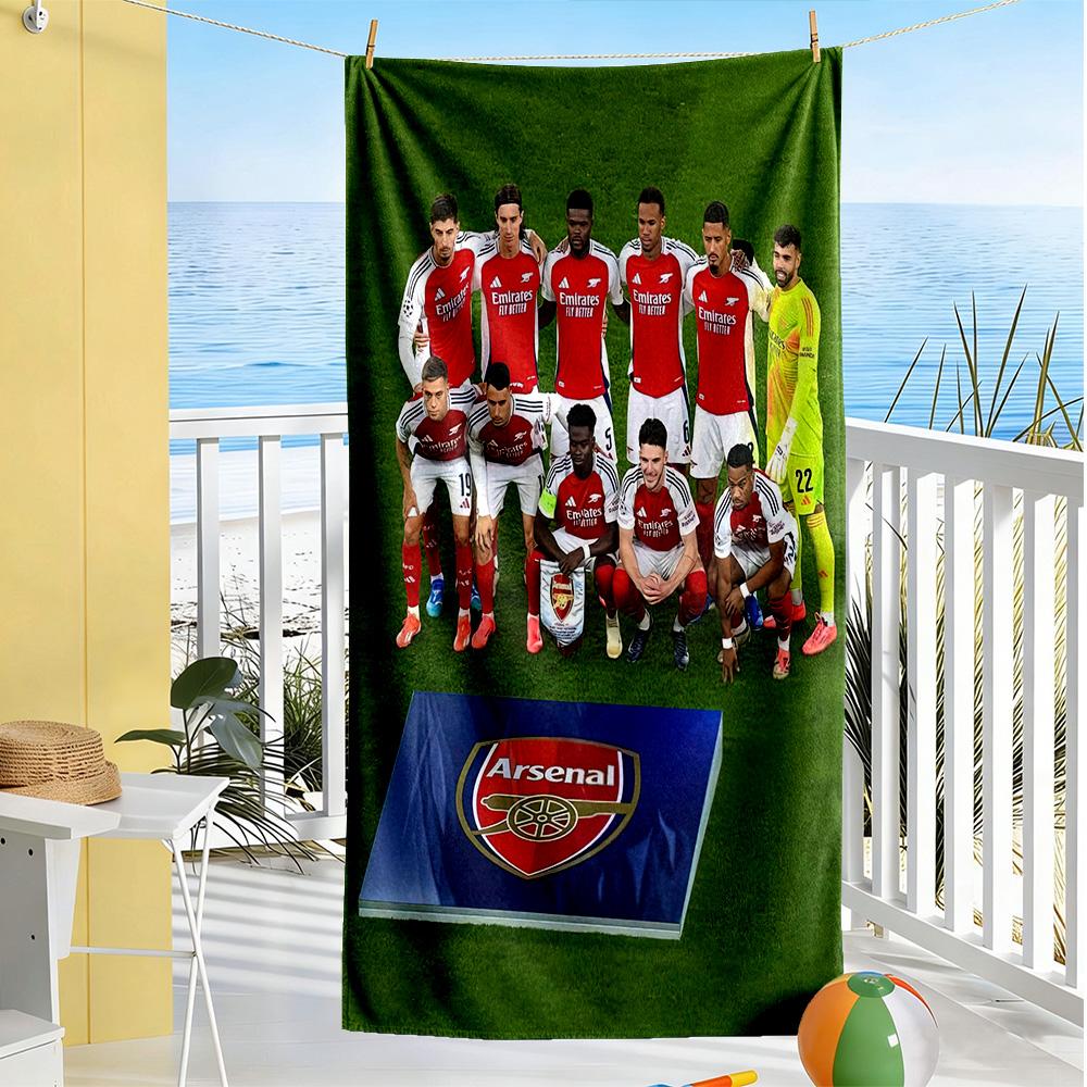 Пляжное полотенце Arsenal Мягкое Прочное Быстросохнущее Удобное Легкое Подходит для Спорта, Путешествий, Плавания, Йоги, Ванной Комнаты, Пляжа и Бассейна