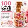 Стеклянная бутылка со 100 капсулами для посланий, оригинальный подарок для пары
