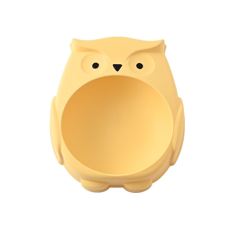 Миска для домашних животных Сова Мультяшный элемент Большая емкость Миска для кошек Нескользящая антиопрокидывающаяся собачья еда Посуда Товары для животных