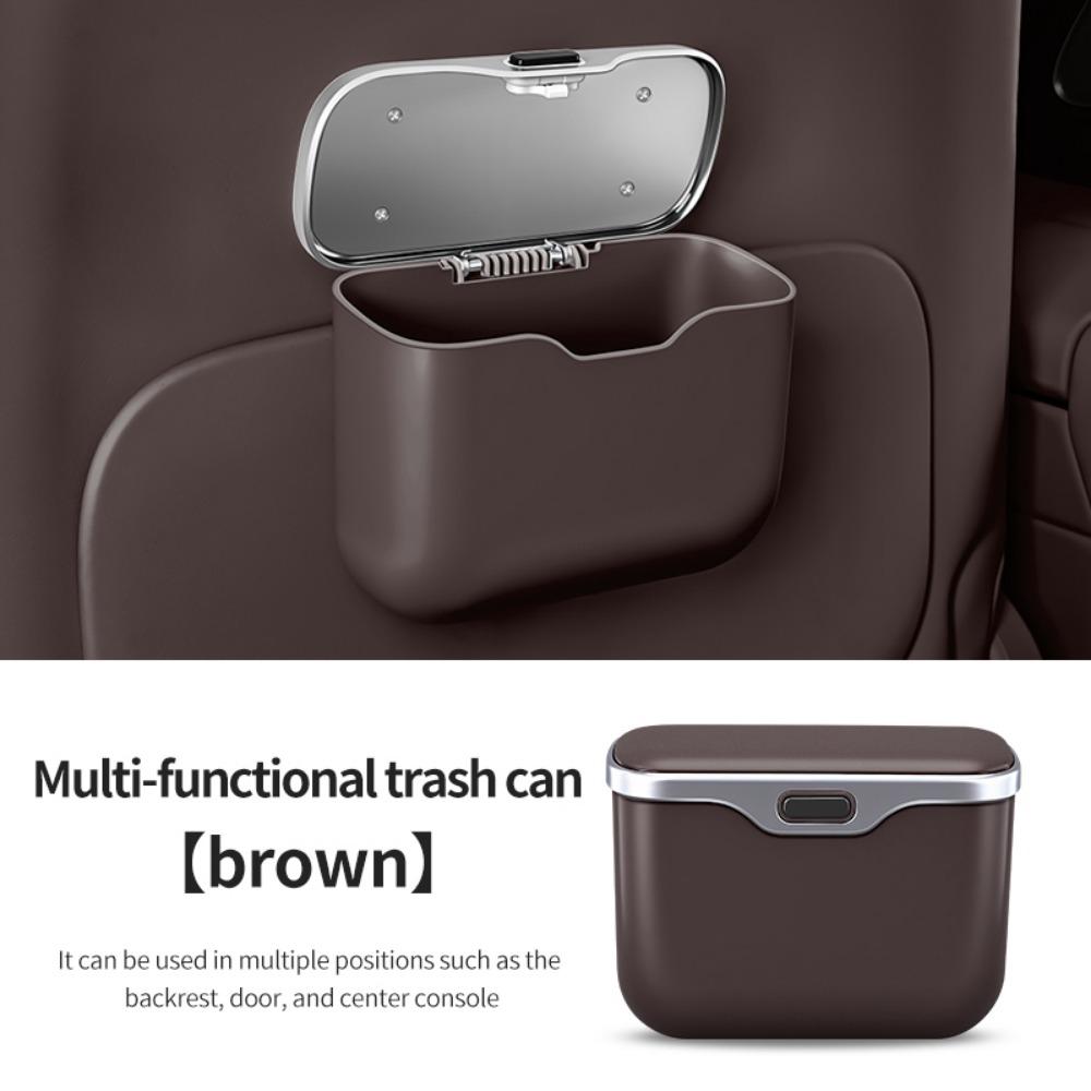 Waterproof Car Trash Can Solid Color Car Organizer Box Auto Interior Accessories