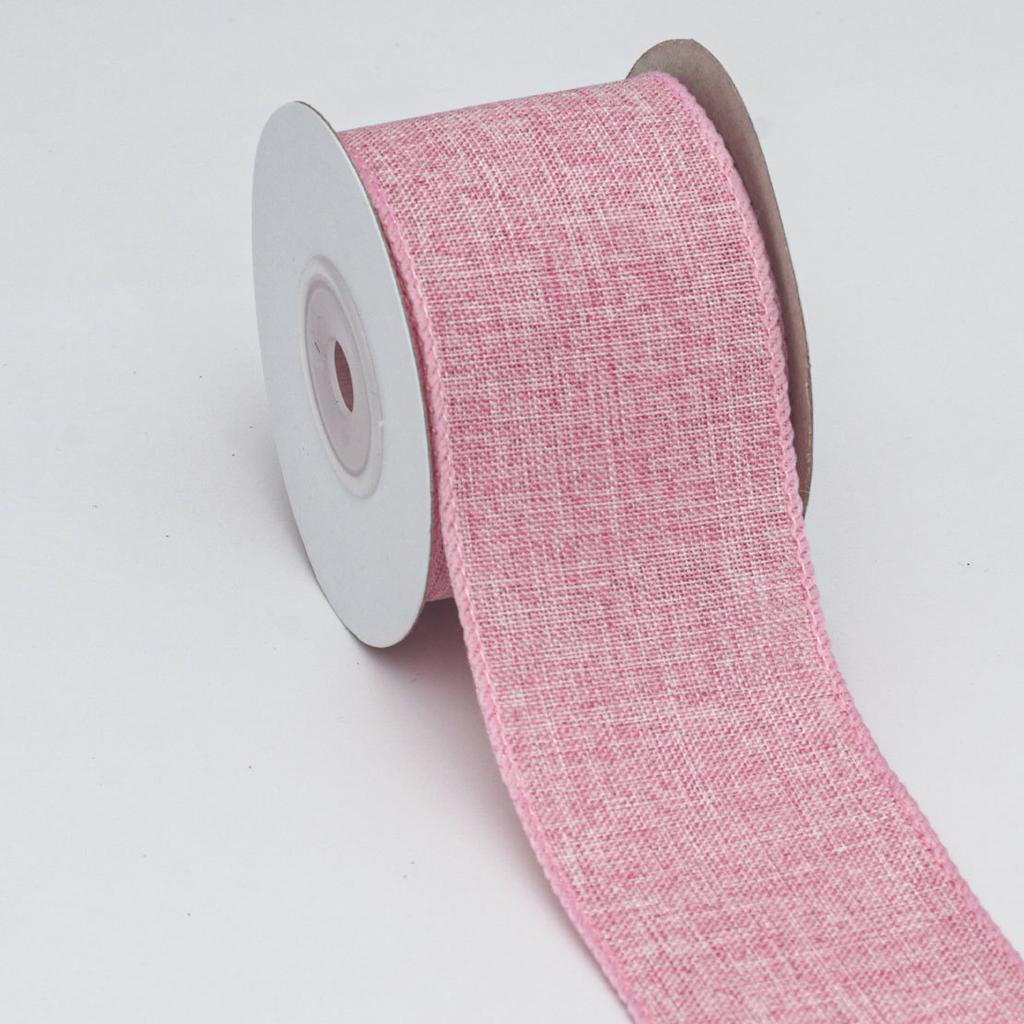 Decorative Romantic and Cozy Solid Color Christmas Day Decoration Ribbon Plaid Ribbon Imitation Hemp Ribbon Wire Edge Imitation Hemp Woven Ribbon