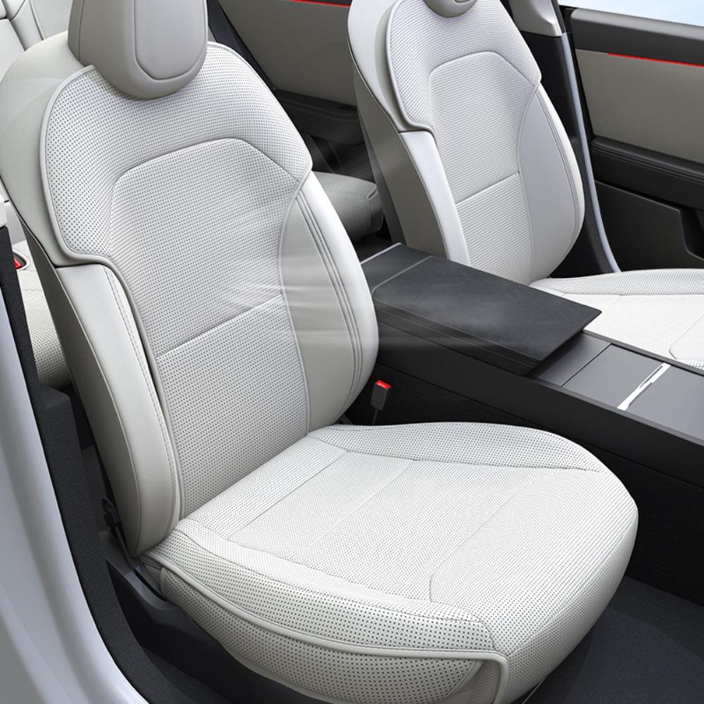 Xiaomi Универсальная дышащая кожаная подушка на сиденье для Tesla Model Y YL Juniper 2025+ Model 3 Highland 2024+ Вентилируемые подушки на сиденье