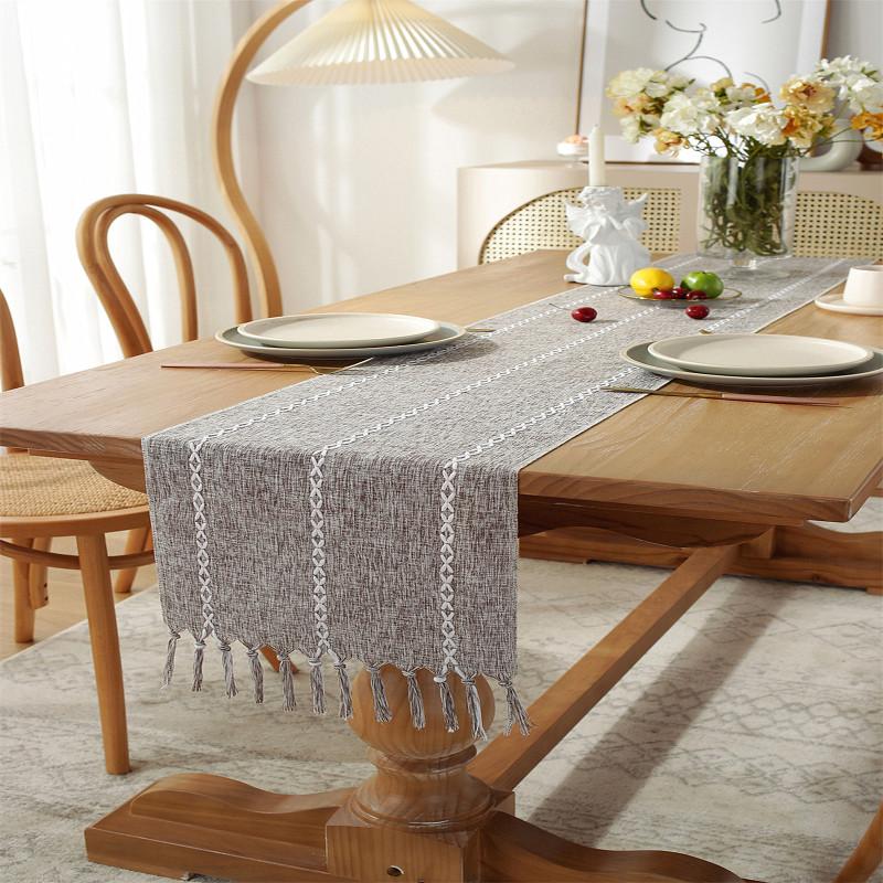 Скатерти ручной работы в деревенском стиле, чехол для стола с кисточками для свадьбы, свадьбы, ребенка