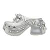 Simone Rocha x Crocs Siren Spiked Clog Metallic Silver Men Sneakers 210646-041