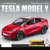 1:24 Tesla Model Y Model 3 Model S Металлический литой игрушечный автомобиль-модель Звук и свет Детская игрушка Коллекционные предметы Подарки на день рождения