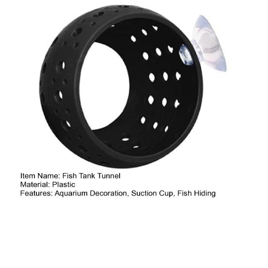 Betta Fish Tunnel Toy Aquarium Fish Hideout with Suction Cup Small Fish Hiding Resting Shelter Shrimp Cave for Fish Tank Decor