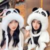 Adorable Winter Panda Hat with Plush Velvet Earmuffs – Perfect Cold-Proof Accessory for Students