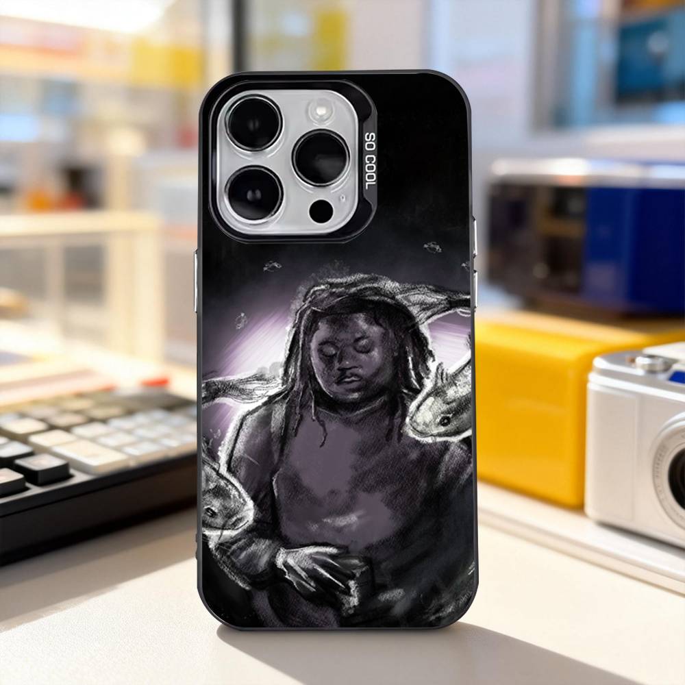 L-Lucki Рэпер Близнецы Крутой Для iPhone 11,12,13,14,15,16,17,Pro,Max,Plus,E,Air,Mini Чехол для телефона IMD Матовый Черный
