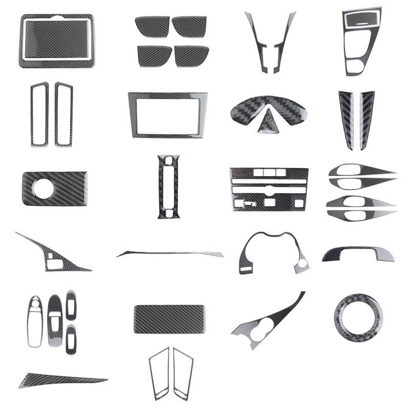 Углеродное волокно, модификация салона автомобиля, накладка, полоски, декоративные наклейки для Infiniti Q50 Q60, внутренний Стайлинг автомобиля