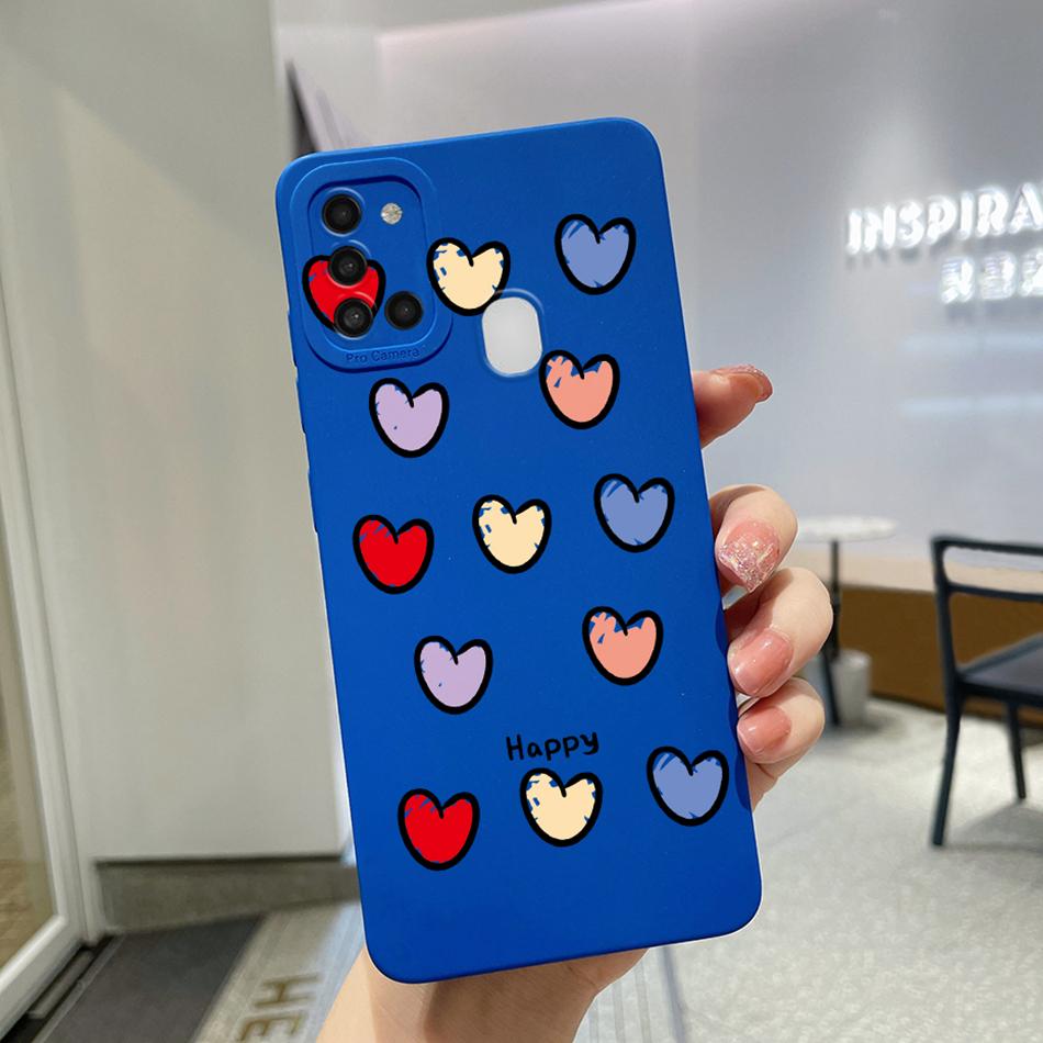 Чехол для Samsung Galaxy A21s Фиолетовый Лавандовый Цветок Защита Камеры Мягкий Чехол для Телефона Для Samsung A21s 6.5" SM-A217F A 21 s Чехол