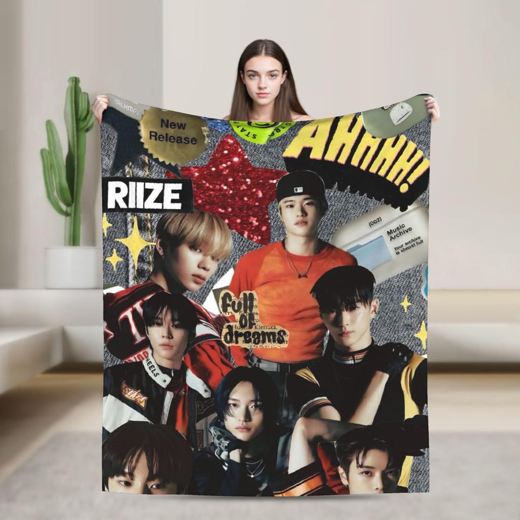 Мягкое Теплое Одеяло Дорожное Офисное RIIZING SOHEE Riize KPOP Плед Фланелевое Покрывало Для Улицы Модное Покрывало На Диван Кровать