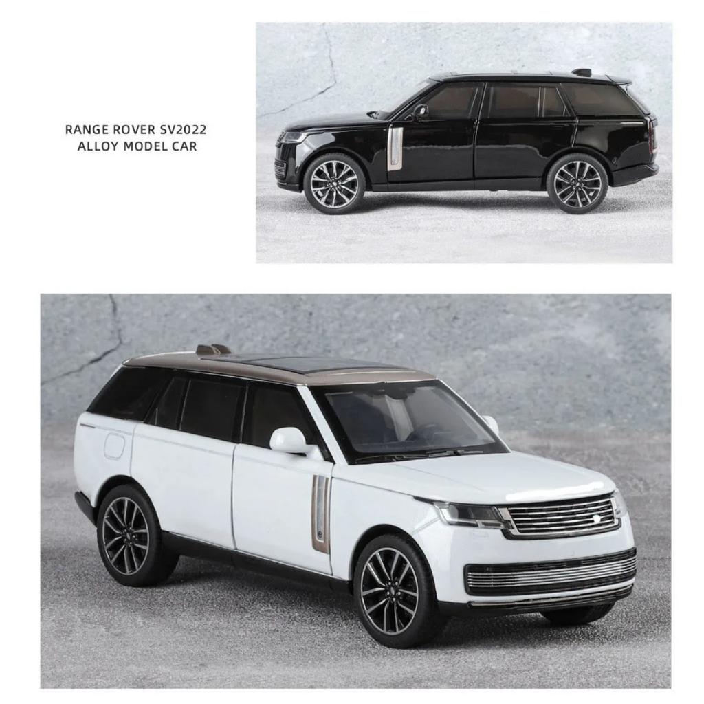 1/32 Range Rover Sv2022 Модель автомобиля из сплава с высокой имитацией, литые игрушки со звуком и светом, инерционные транспортные средства, декоративные игрушки