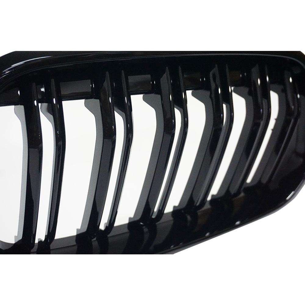 Пара переднего бампера, решетка почек для BMW X2 F39 2018-гоночная решетка, глянцевый черный ABS, замена двойной линии