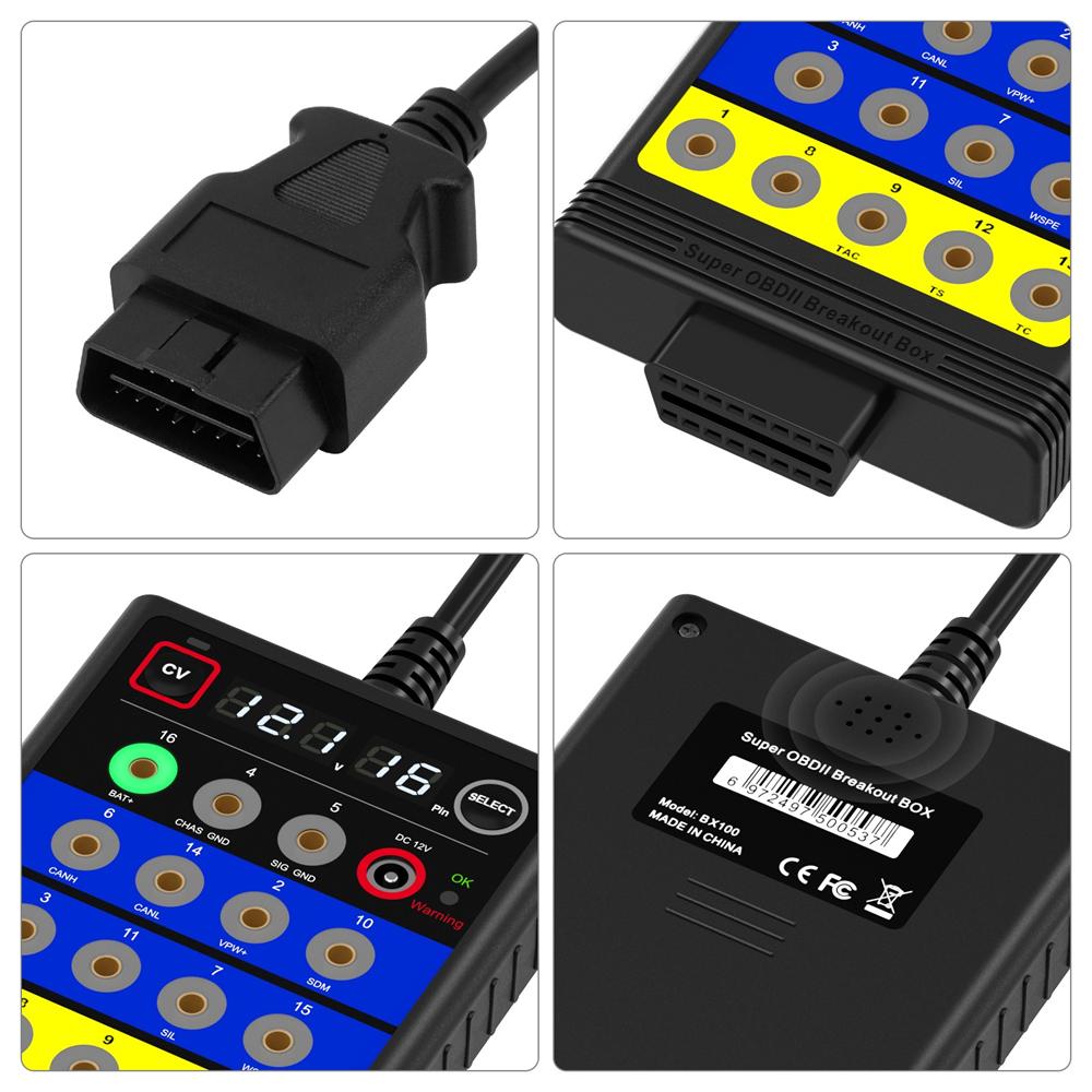 OBD2 Разветвитель Автомобильный Детектор Протокола OBDII 16-контактный Тест CAN Шины Разветвитель