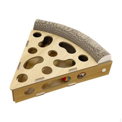 Деревянный лабиринт для кошек, интерактивная игрушка, мяч для котенка