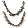 Christmas Garland - HOME ESPRIT - Red Green - 180 Cm - Polyethylene - Set of 2