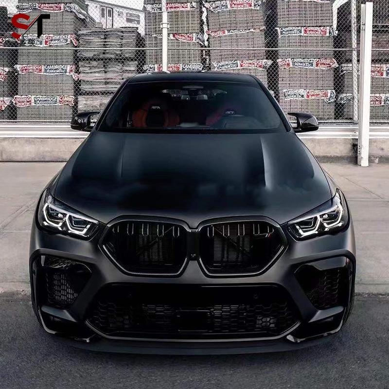 Комплект решеток воздухозаборников переднего бампера BMW X6M F96 с двойной линией из углеродного волокна