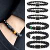 New Agate Hombre Jewellery Masculina Natural Bracelet Stone 12 Constellation Beads Couple Unisex