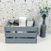 Caisse en Bois - CREATIVE DECO - Gris - 40x30x23 cm - Rangement Vintage