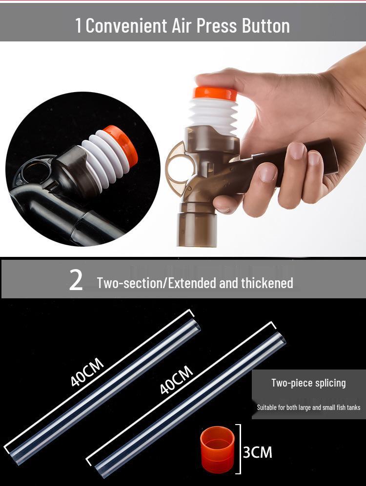Подменщик воды для аквариума и сифон для удаления отходов: Присоска для аквариума и устройство для промывки песка