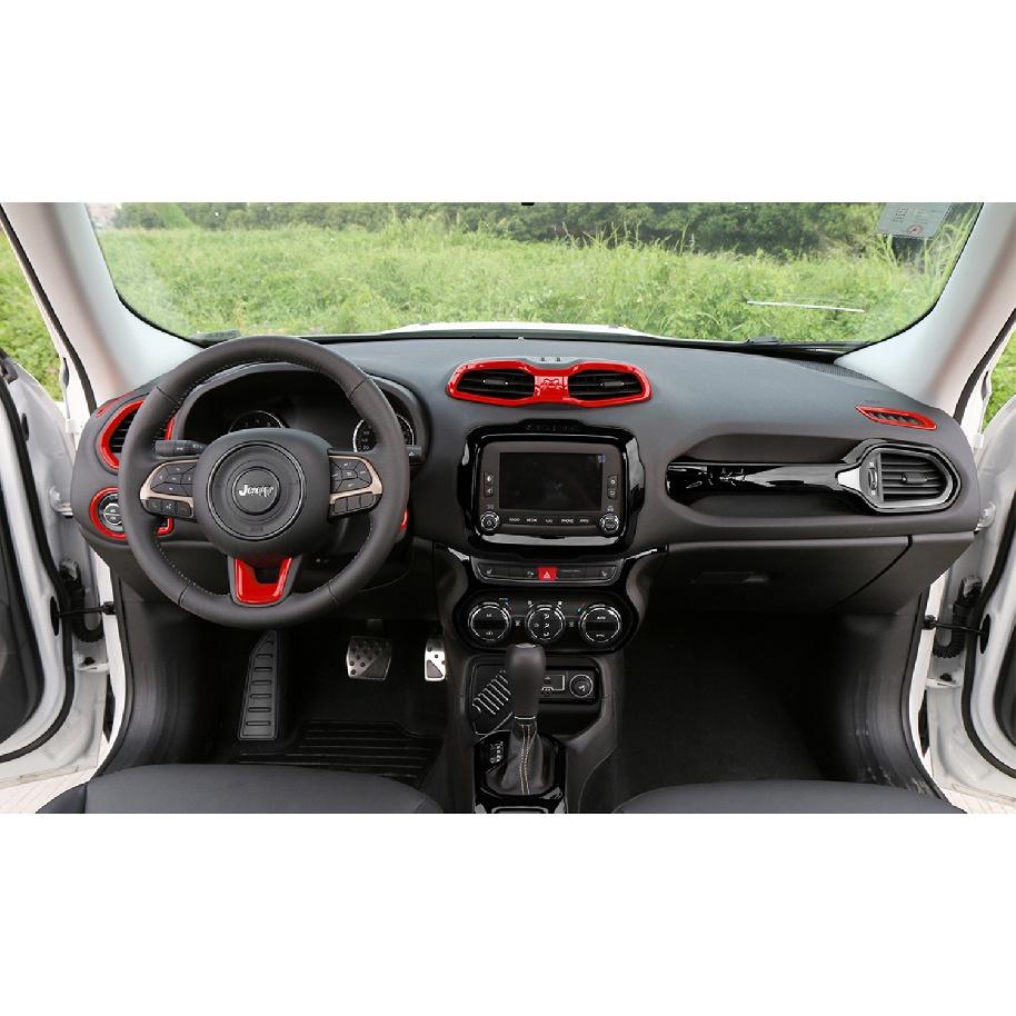 12 шт. ABS красный автомобильный декоративный чехол отделка наклейки аксессуары для Jeep Renegade 2016 2017 2018