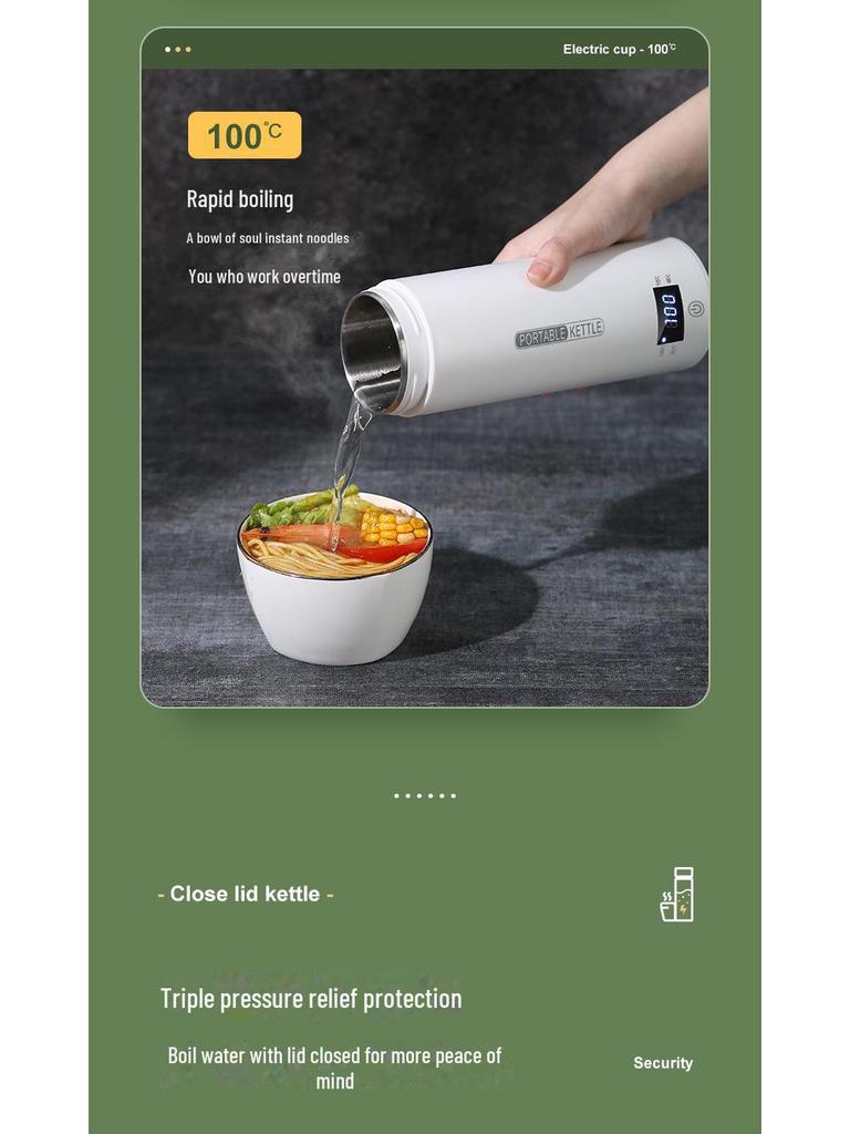 Japanese 110V Portable Kettle with Adjustable Temperature - Ideal for Office and Travel