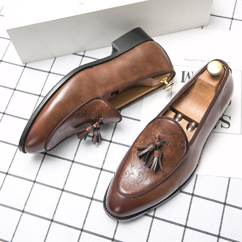 Men Formal Shoes Tassel Loafers Men Casual Shoes Business High-Quality Men Leather Wedding Shoes Zapatos Chaussure 2025