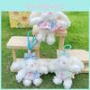 Plaid Dress Drooping Ear Rabbit Plush Keychain Backpack Pendant Cute Gift Kids