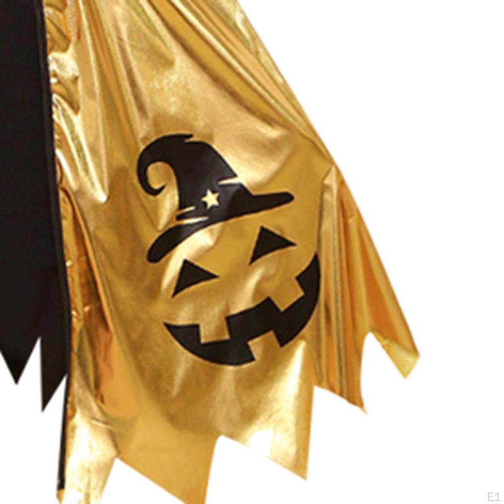 Halloween Children's Wizard Cloak and Hat Set Soft Costume for Party Dressing Up